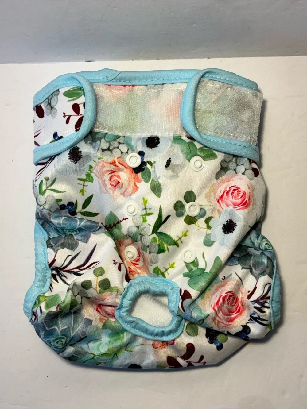 Wegreeco Female Dog Diaper Medium Floral Washable Reusable Pet Diaper Adjustable